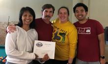 Sheila Mariano, John Canning, Alex Chow and Kellen Chow